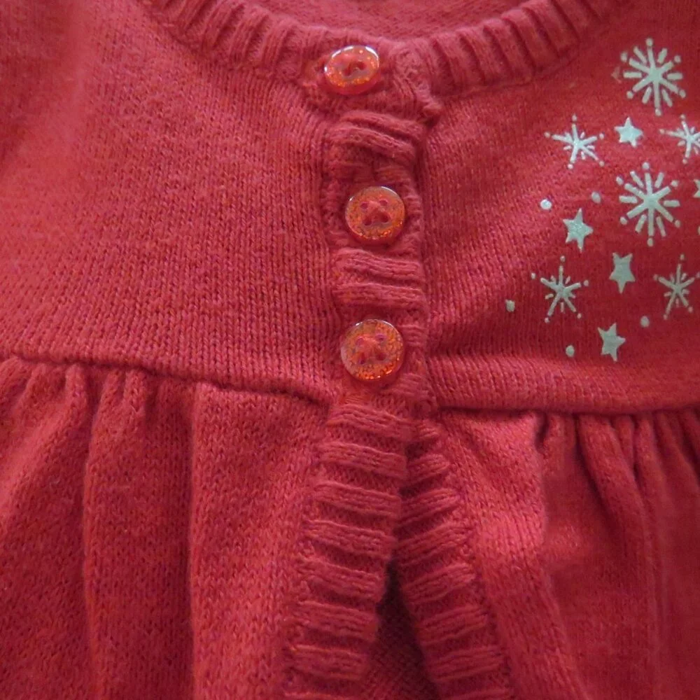 Red Snowflake Sweater & Velour Pants 3 months Mixed Set
